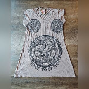 Enlightenment tunic style Asiain art inspired t shirt size Large